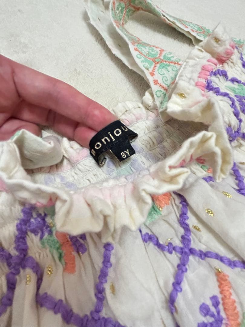 bonjour diary 刺繍ワンピース 8y