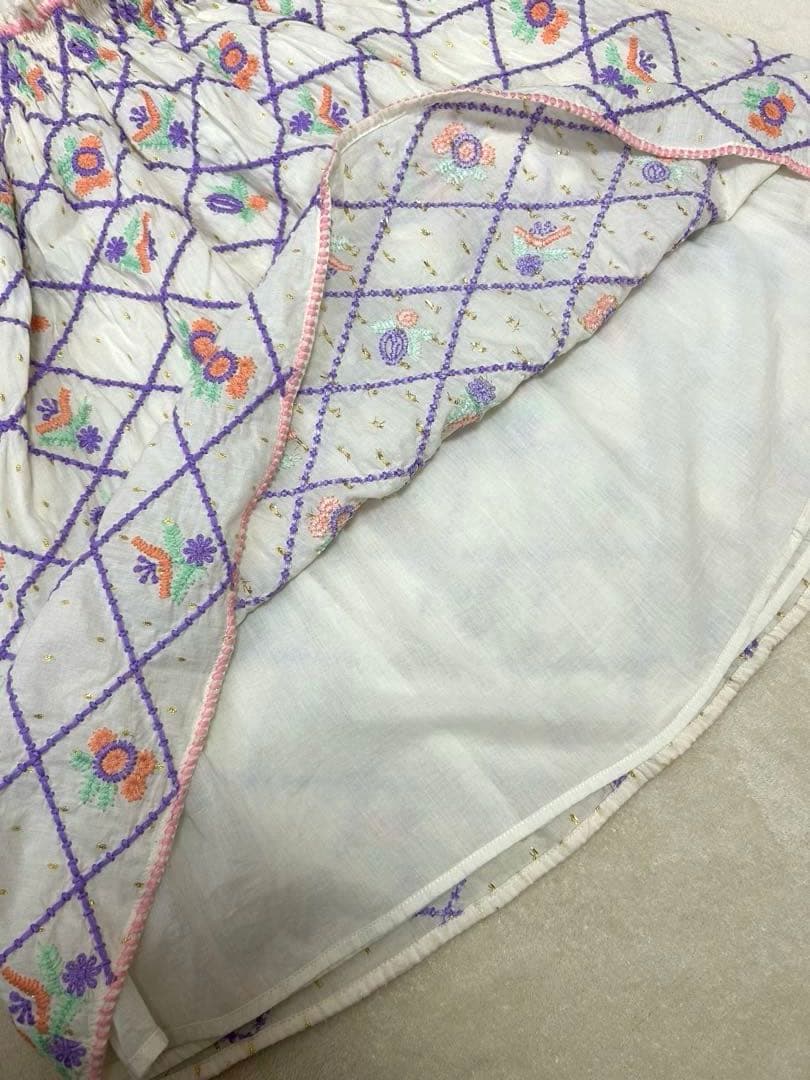 bonjour diary 刺繍ワンピース 8y