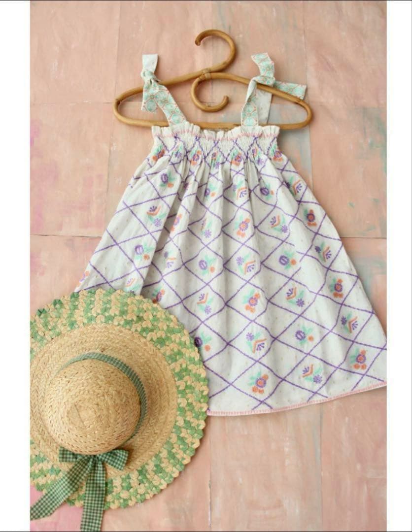 bonjour diary 刺繍ワンピース 8y