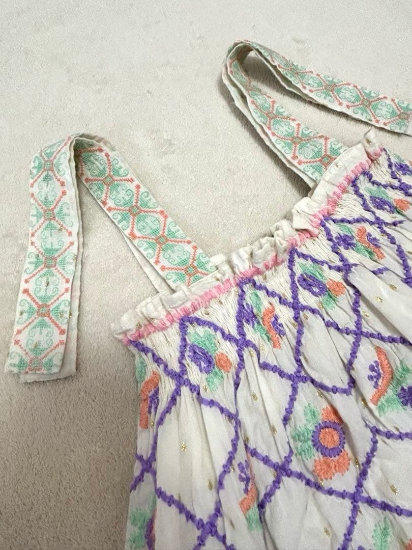 bonjour diary 刺繍ワンピース 8y