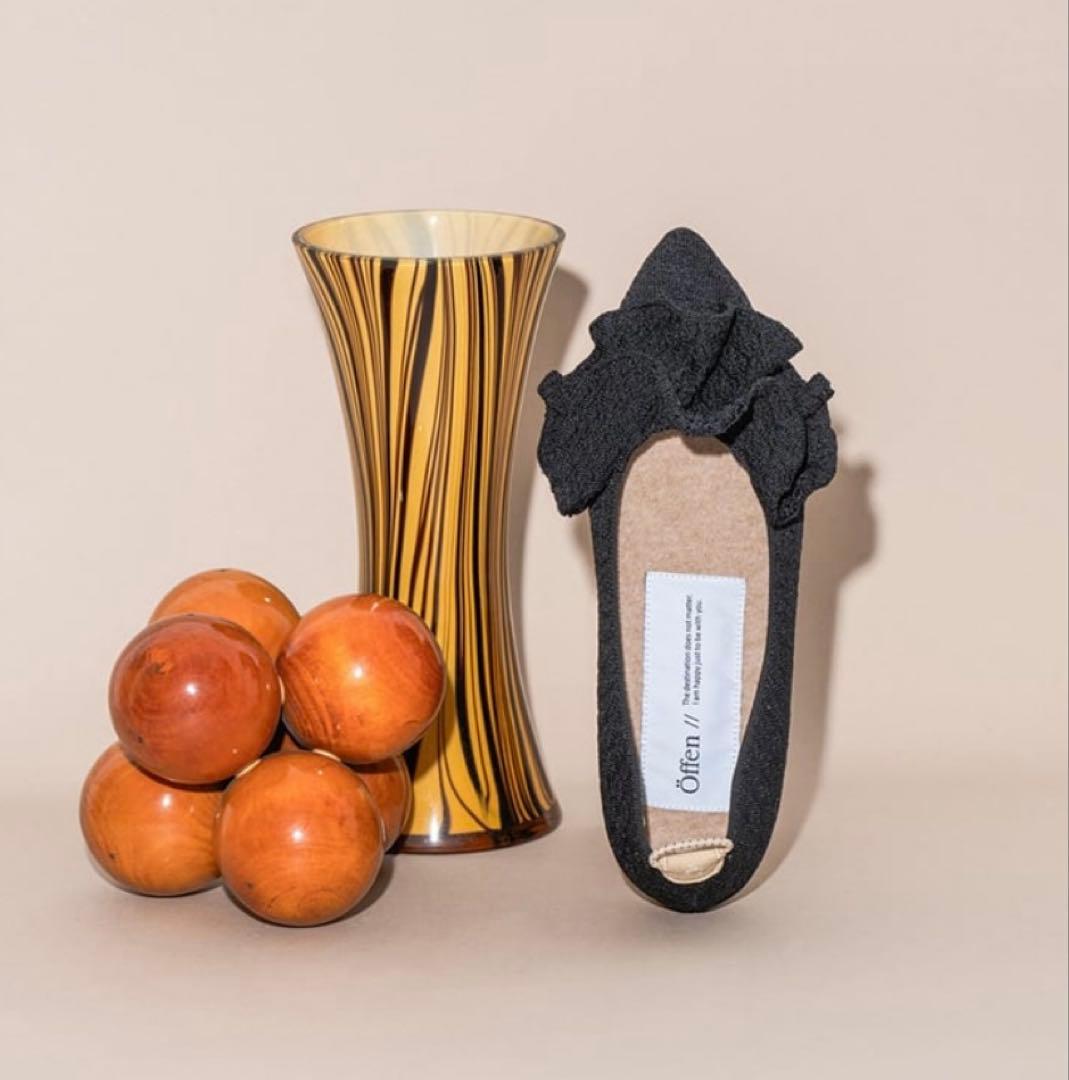 【ミュゲ*様】オッフェンOffen pointed-FRINフラットシューズ