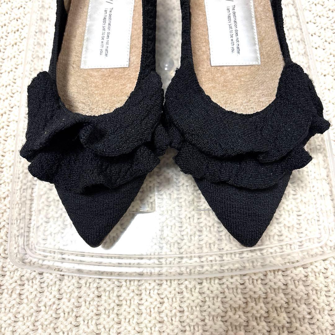 【ミュゲ*様】オッフェンOffen pointed-FRINフラットシューズ