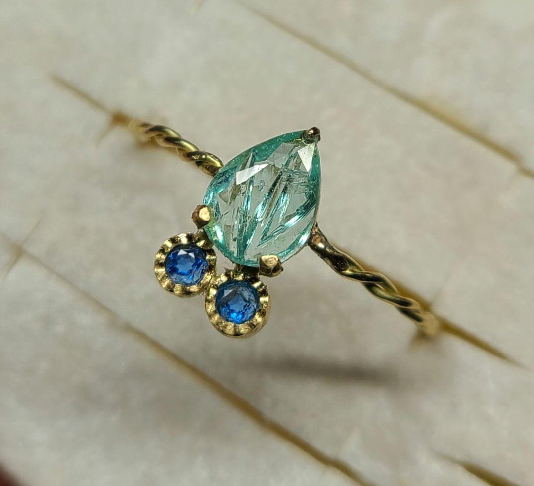 ミラノ日本の職人の腕が光る逸品です!★天然パライバトルマリン★