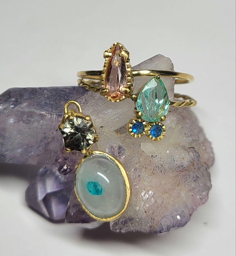 ミラノ日本の職人の腕が光る逸品です!★天然パライバトルマリン★