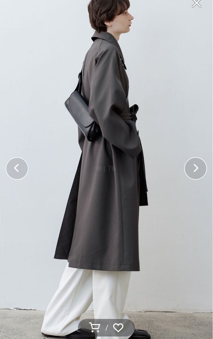 新品未使用　tageechita オーバーサイズベーシックトレンチコート　グレー