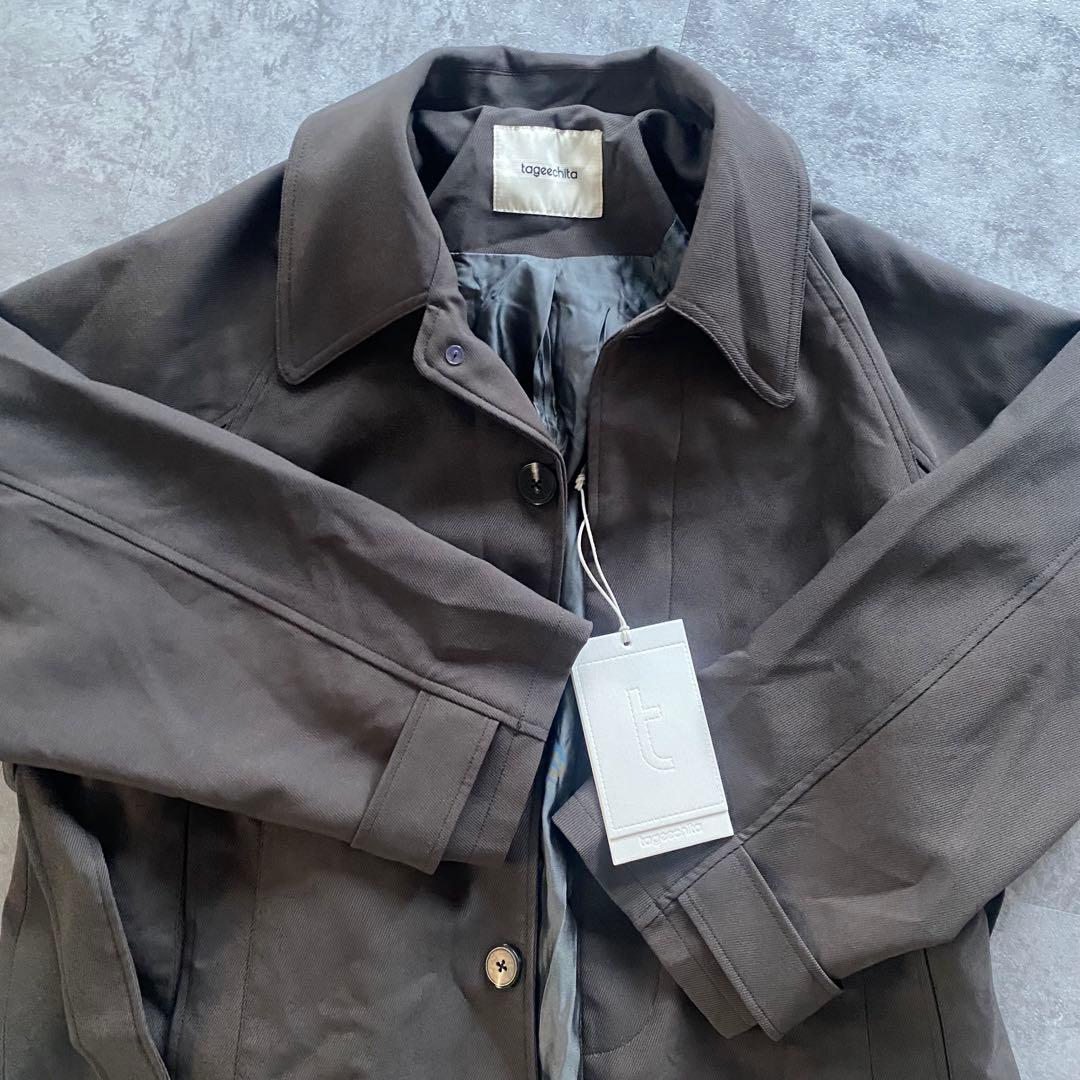 新品未使用　tageechita オーバーサイズベーシックトレンチコート　グレー