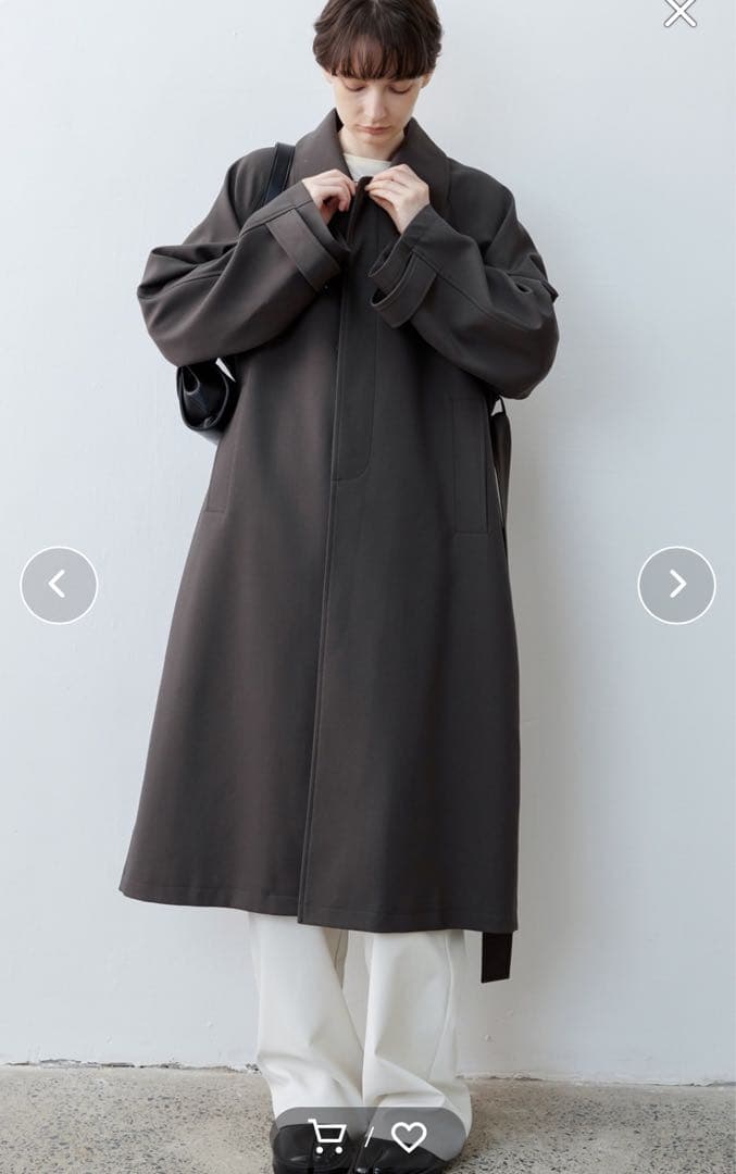 新品未使用　tageechita オーバーサイズベーシックトレンチコート　グレー