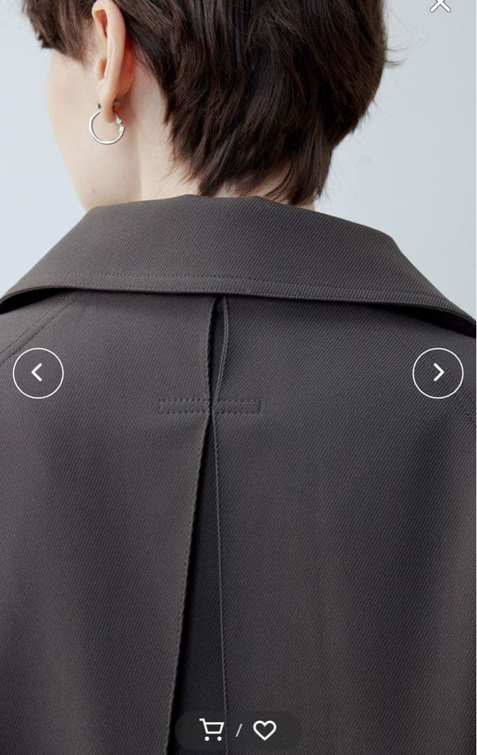 新品未使用　tageechita オーバーサイズベーシックトレンチコート　グレー