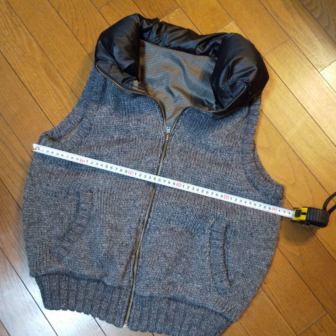 自由区 ダウンリバーシブルダウンベスト サイズ44 大きなサイズ