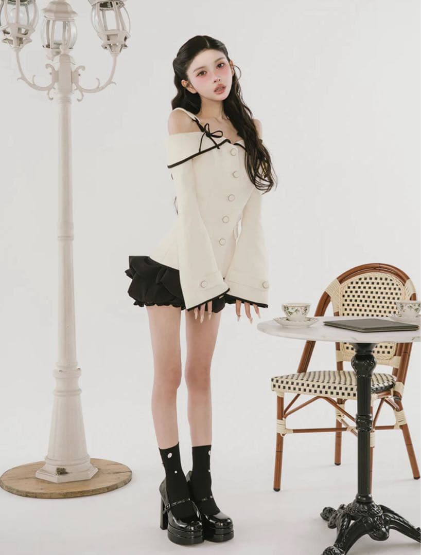 ダーリッチ☆ ボリュームバルーンミニスカート　ブラック　FL Darich