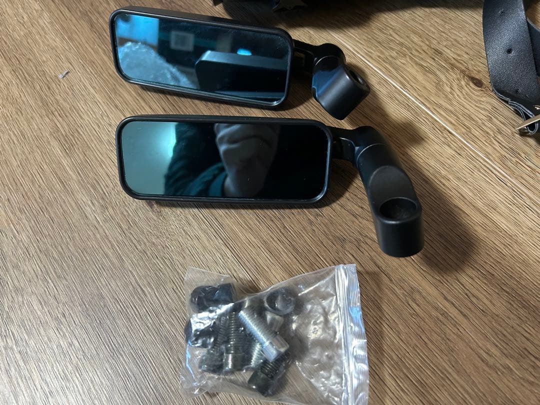 バイクミラー　ツールバッグ　スマホホルダー　セット販売