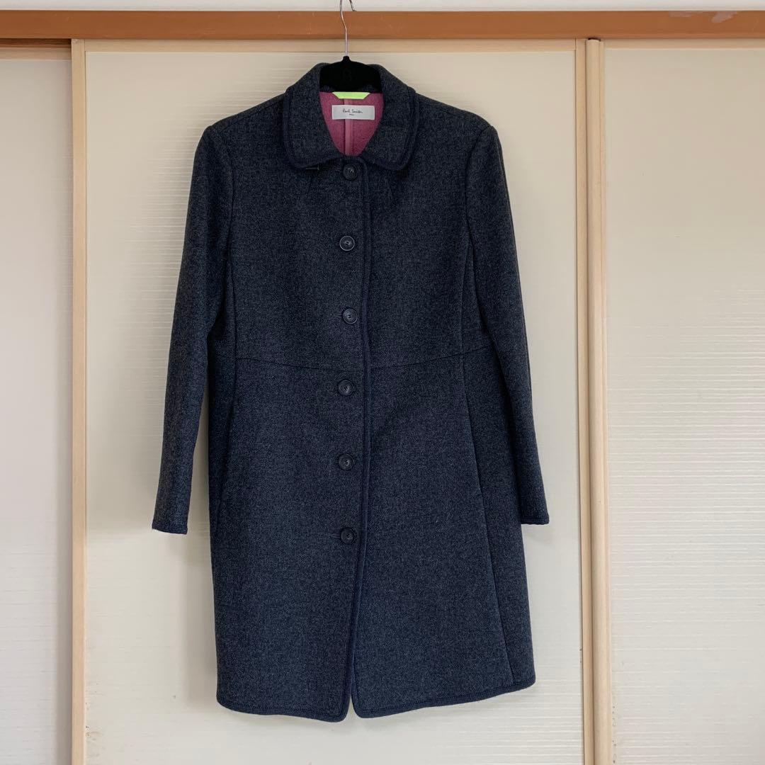 Paul Smith ポールスミス　ウール ステンカラーコート　ダークグレー