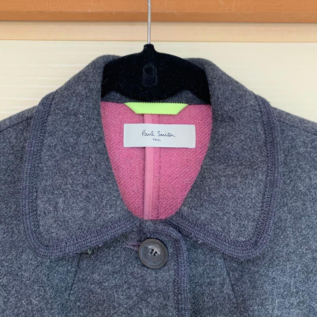 Paul Smith ポールスミス　ウール ステンカラーコート　ダークグレー