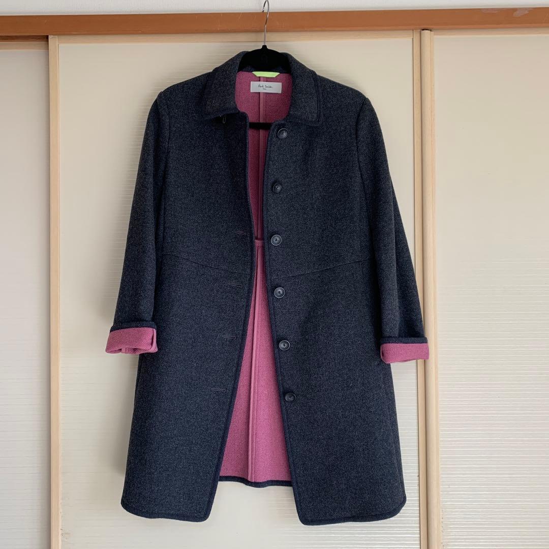 Paul Smith ポールスミス　ウール ステンカラーコート　ダークグレー
