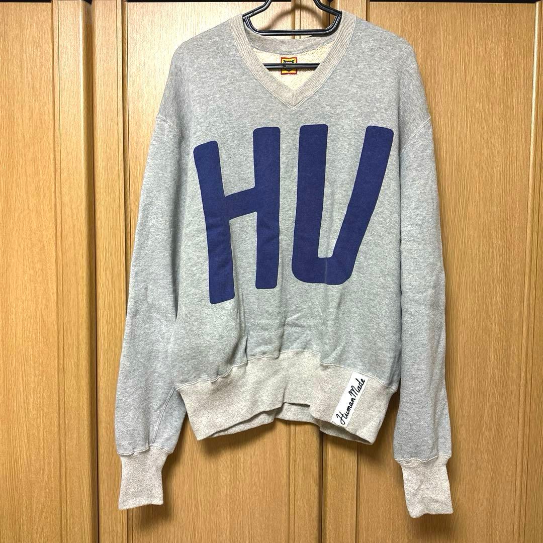 Human Made グレー Vネック トレーナー スウェット