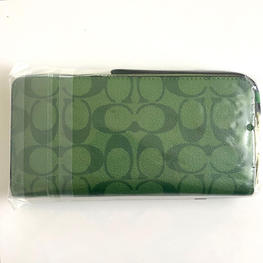 新品未開封 COACH コーチ シグネチャー 長財布　グリーン