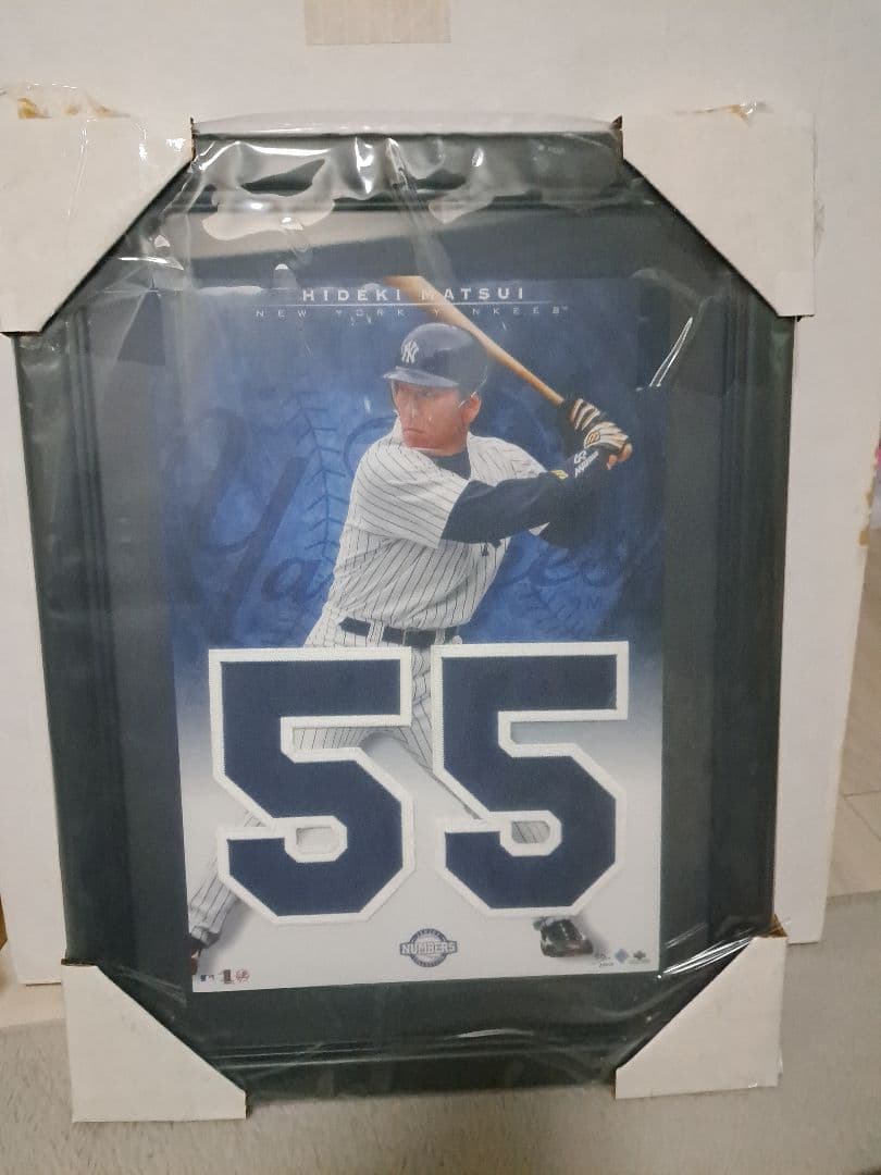 松井秀喜 フレーム入りポスター 背番号55