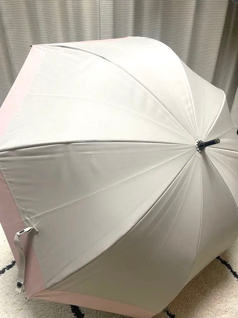 ロサブラン 長傘 ミドル コンビ グレージュ ピンク 美品