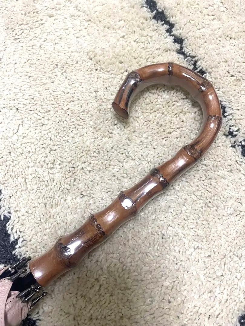 ロサブラン 長傘 ミドル コンビ グレージュ ピンク 美品