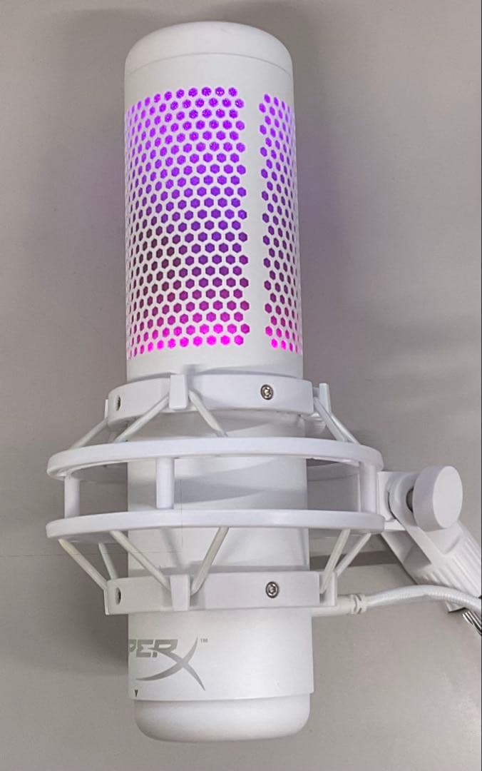 ★HyperX QuadCast S スタンドアロンマイク ホワイト 白