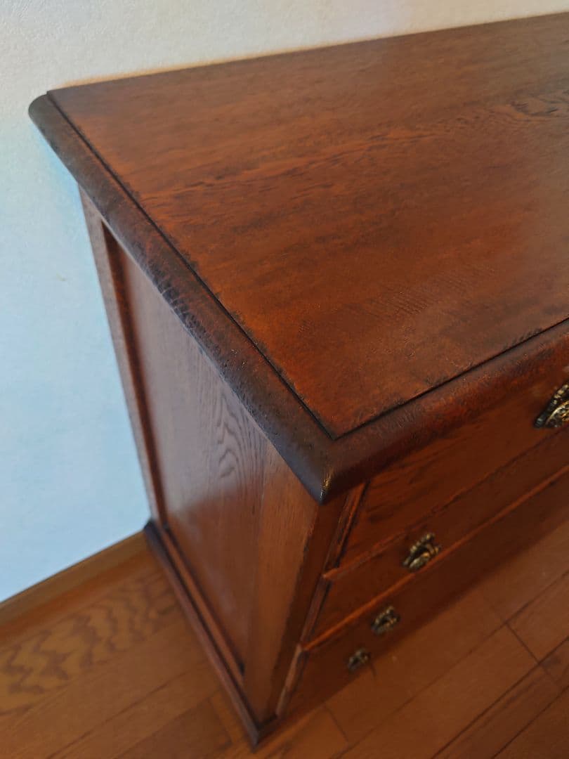 アンティーク調 チェスト4段 EZO製 エゾ クラッシック ブラウン