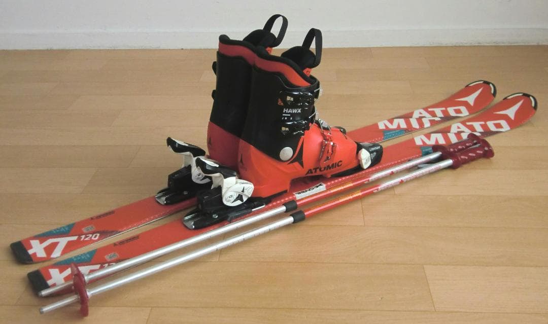■■送料無料■アトミック■子供用スキーセット■120/22-22.5■WAX済■