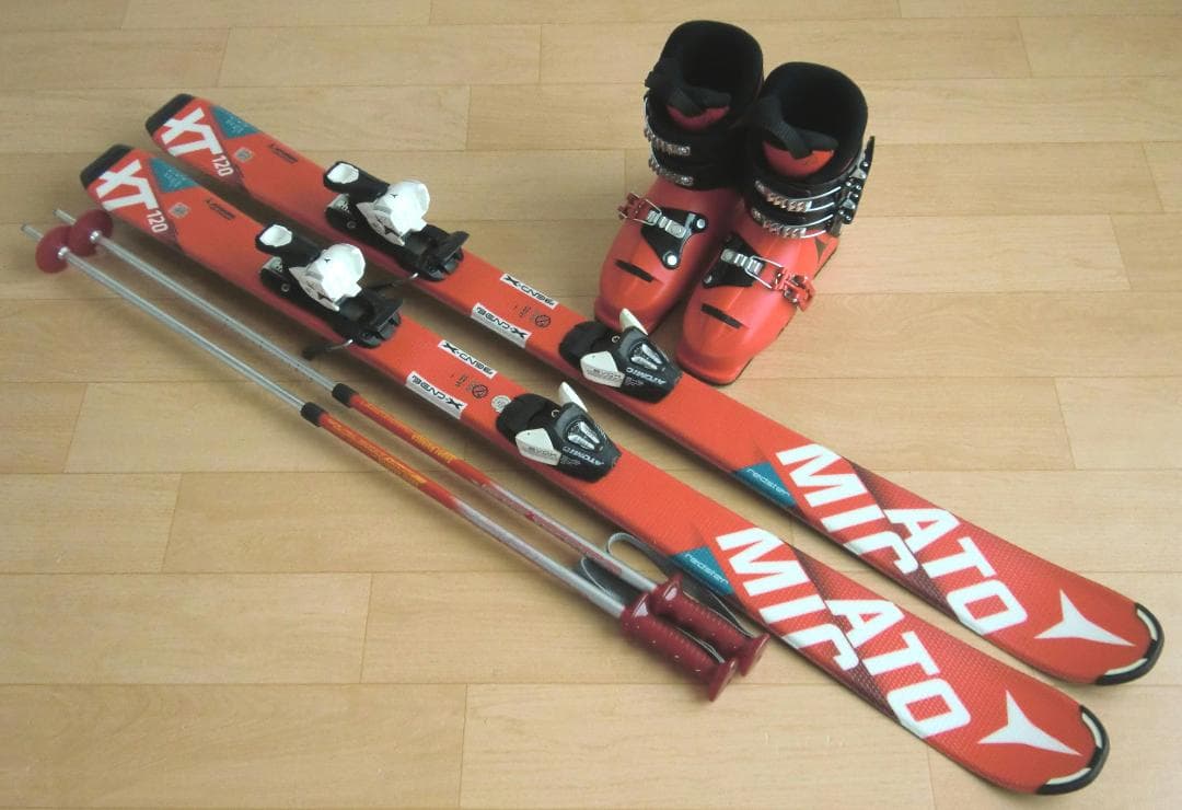 ■■送料無料■アトミック■子供用スキーセット■120/22-22.5■WAX済■