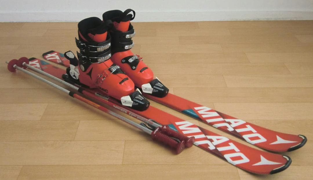 ■■送料無料■アトミック■子供用スキーセット■120/22-22.5■WAX済■