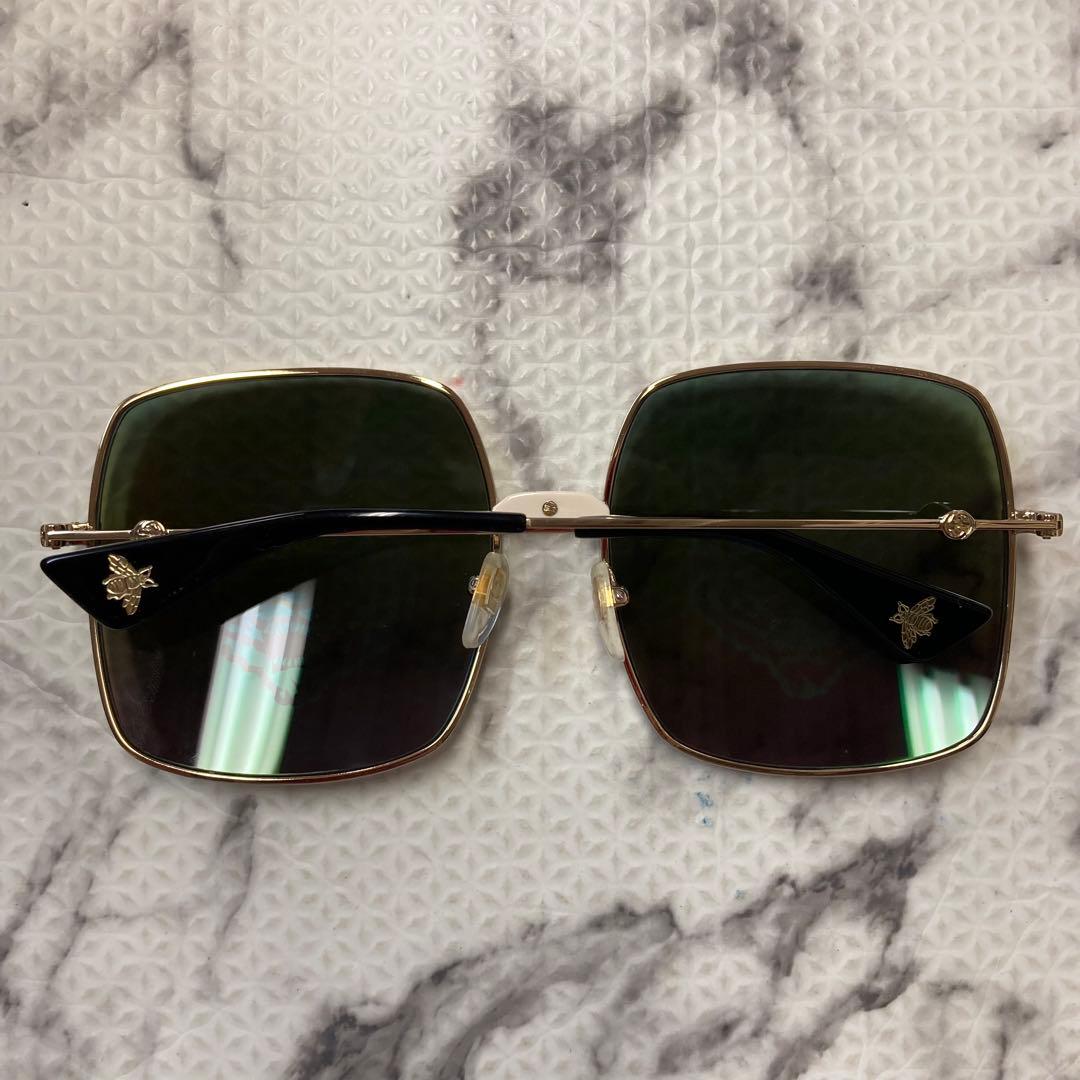 美品 GUCCI サングラス タイガーグラフィック ミラーアビエーターサングラス