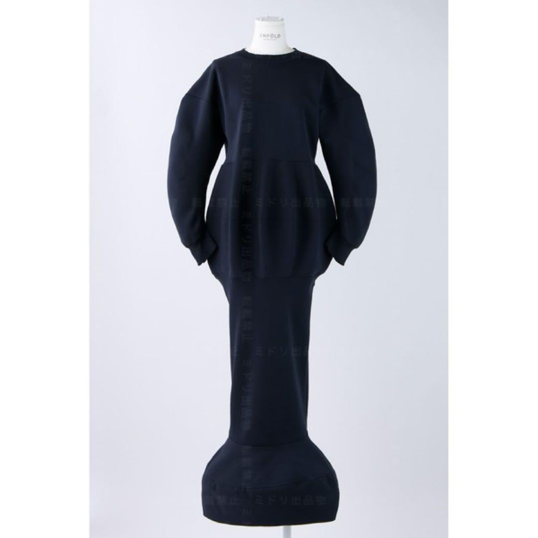 【専用】ENFOLD ダークネイビー PEPLUM DRESS ペプラムドレス