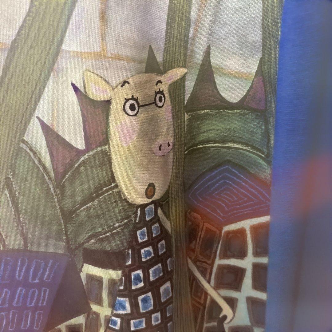 OLLEBOREBLAアルベロベロ長袖プリントチュニックカットソー