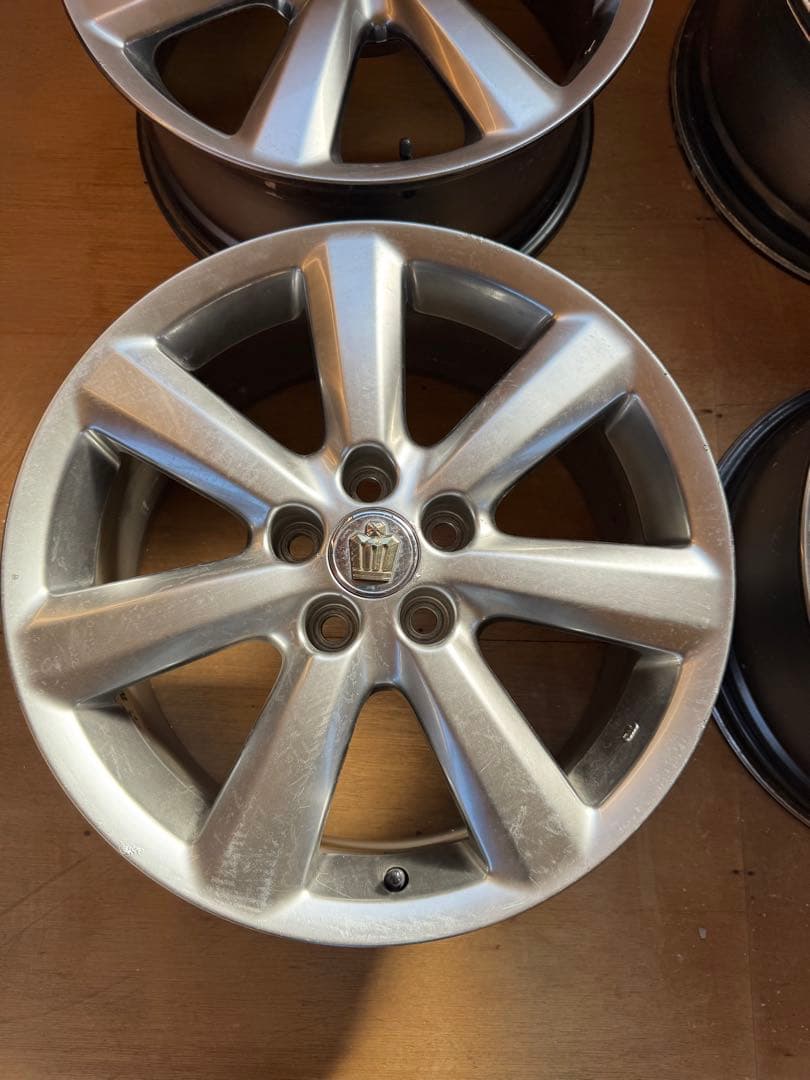 富士様クラウン18インチ シルバー 5スポークホイールセット