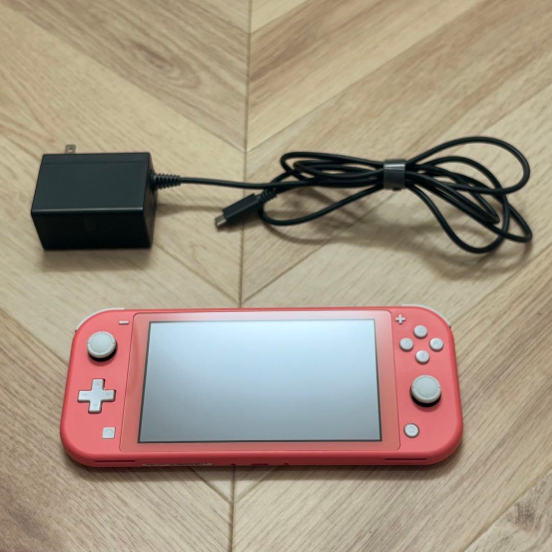 Nintendo Switch Lite ピンク コーラル 本体 充電器付き