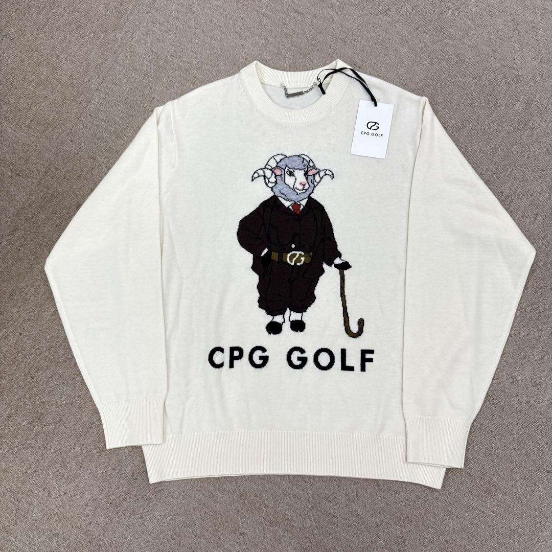 CPG GOLF 羊刺繍セーター