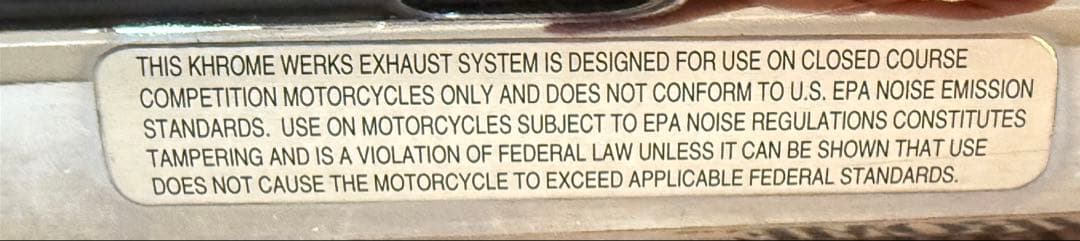 【スポスタ】　クロームワークス3インチスリップオンマフラー　ボローニャカット