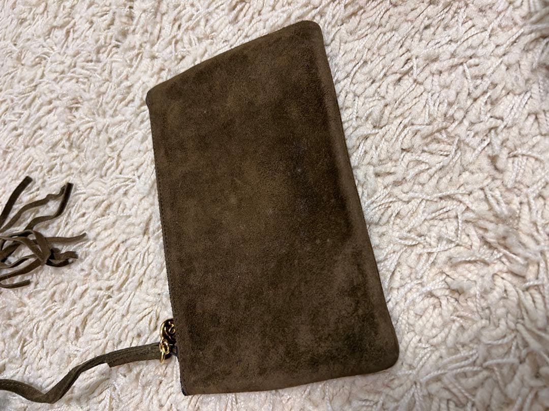 t*8様 CHANEL シャネル　ブラウン スエード ショルダーバッグ フリンジ