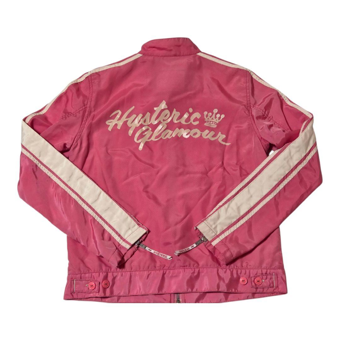 00s HYSTERIC GLAMOUR ロゴ ワッペン ジャケット ピンク