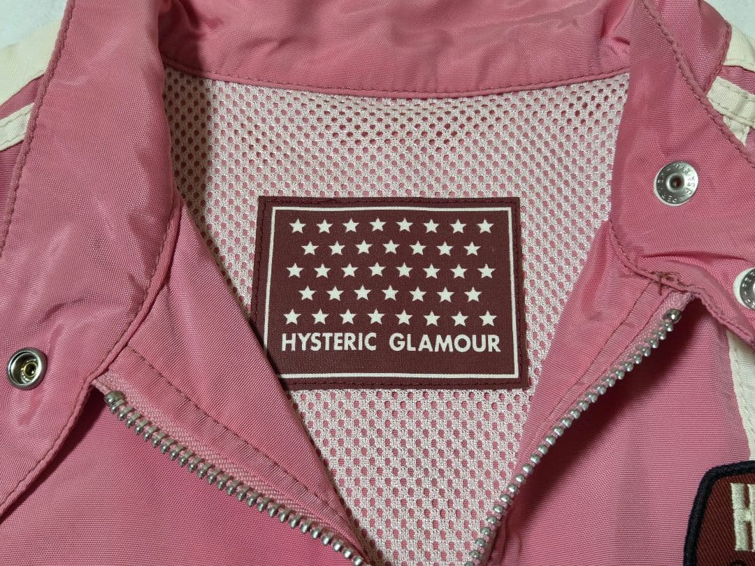 00s HYSTERIC GLAMOUR ロゴ ワッペン ジャケット ピンク