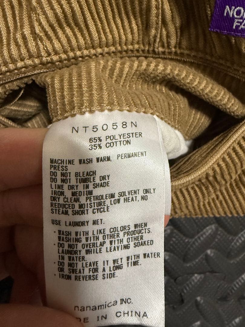 ノースフェイスパープルレーベル コーデュロイワイドテーパード パンツ　32