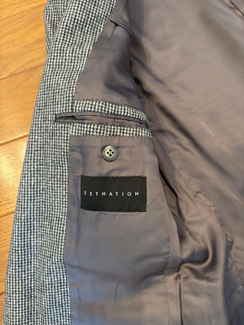 エストネーション　千鳥格子　3ピーススーツ