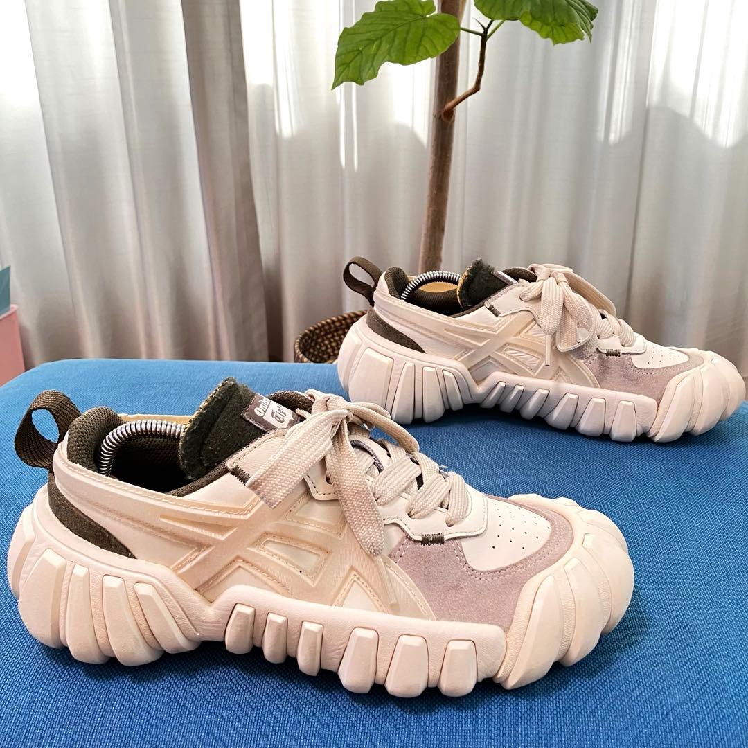 オニツカタイガー デンティグレ LS ホワイト グレー 24cm