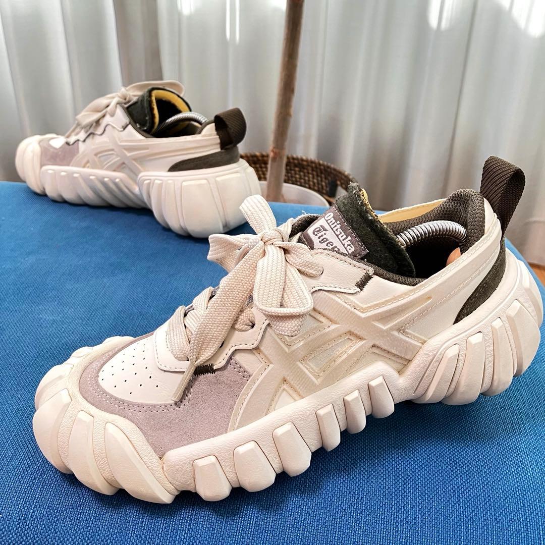 オニツカタイガー デンティグレ LS ホワイト グレー 24cm