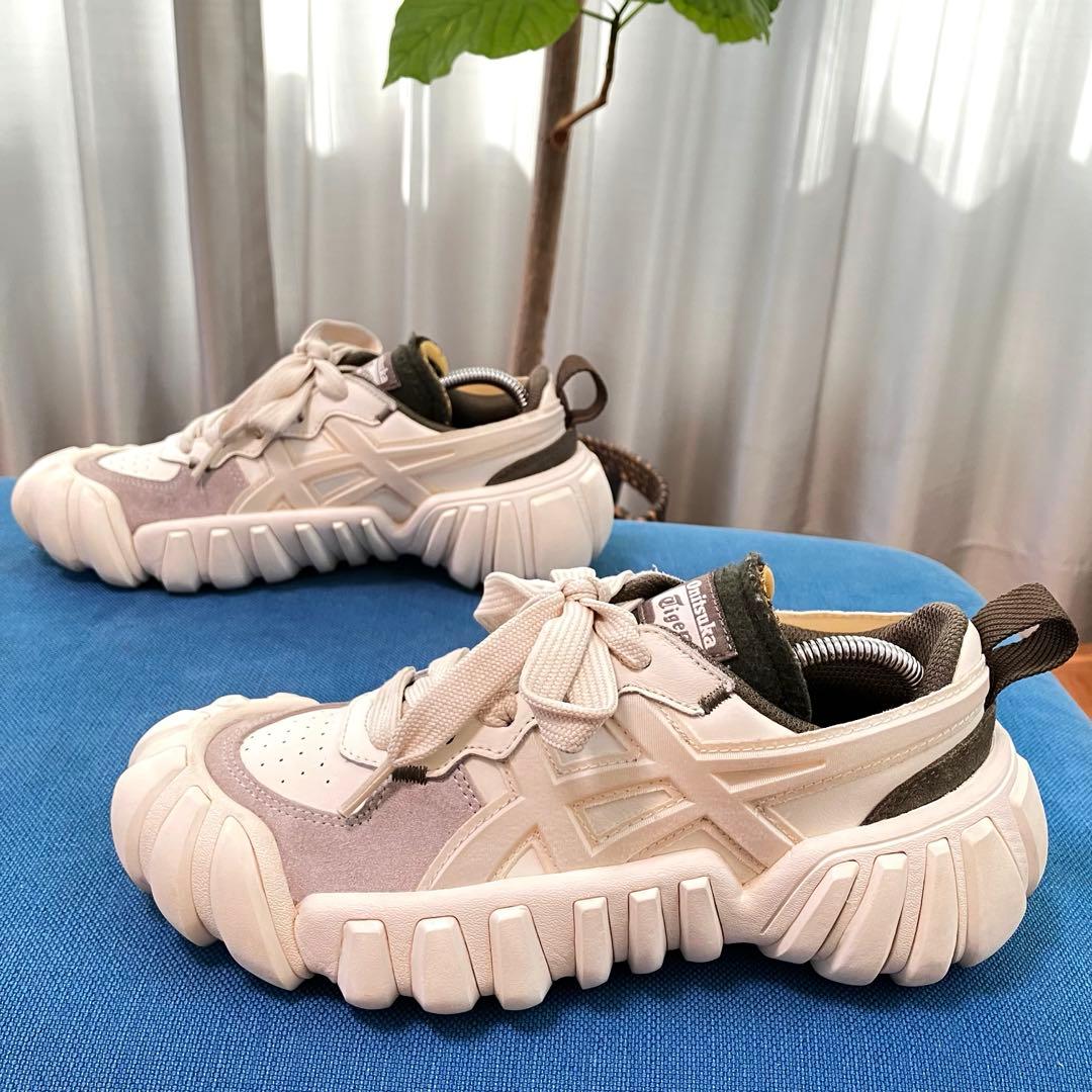 オニツカタイガー デンティグレ LS ホワイト グレー 24cm