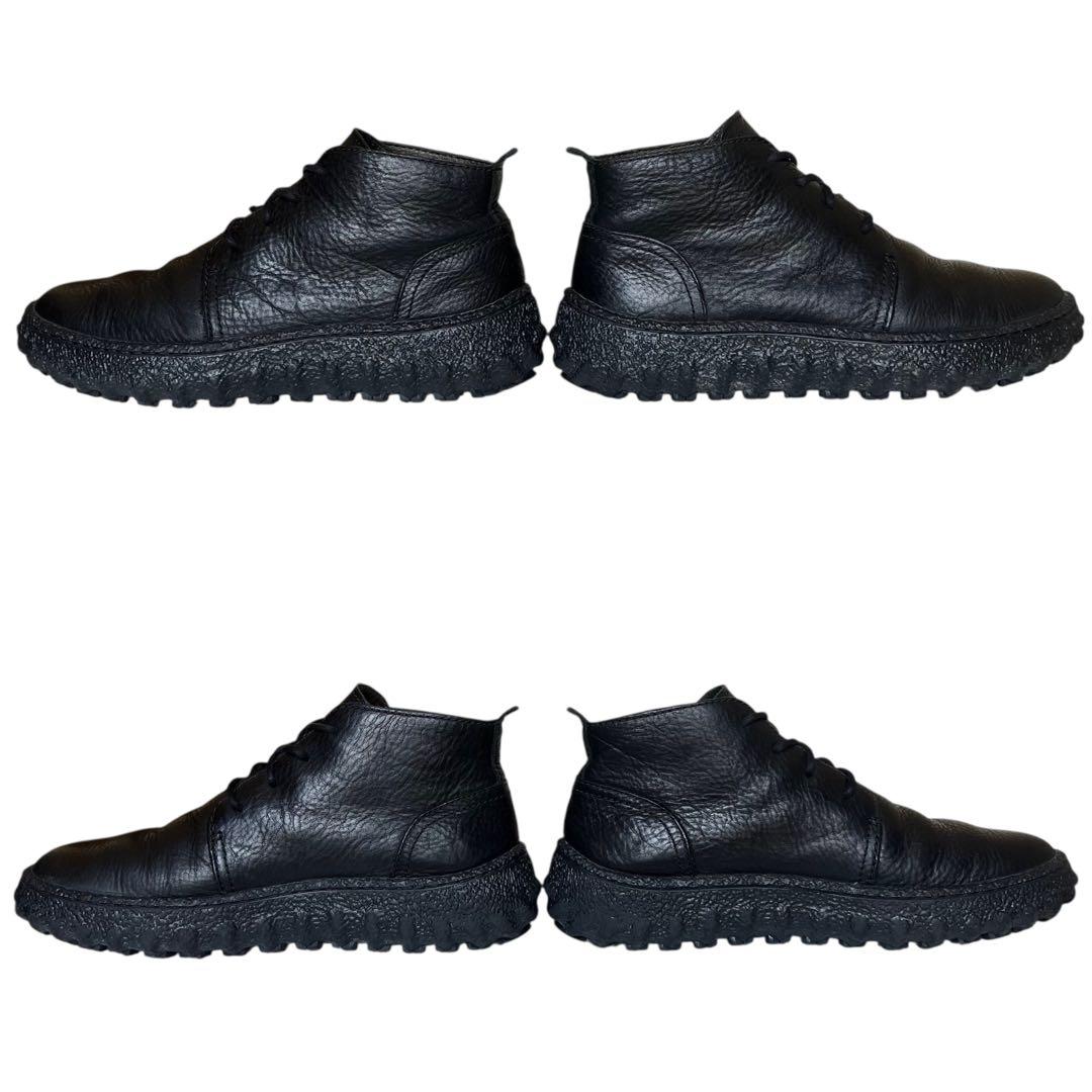 【美品】CAMPER 40 グランド ミシュラン レザー 厚底 オールブラック