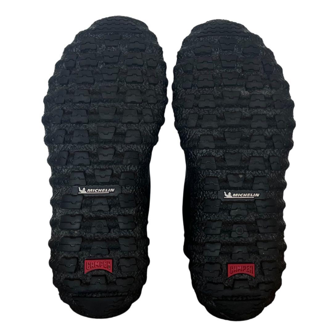 【美品】CAMPER 40 グランド ミシュラン レザー 厚底 オールブラック