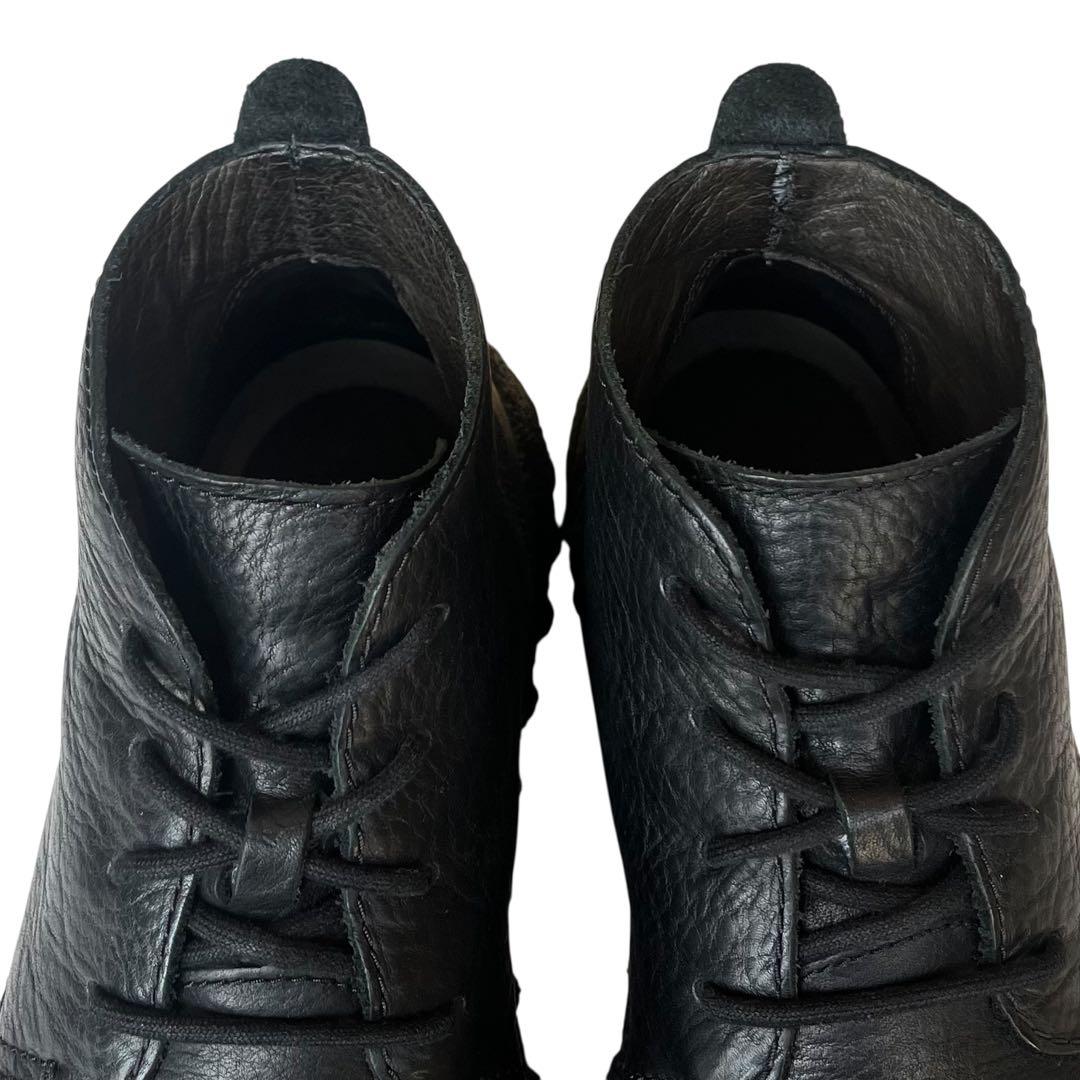 【美品】CAMPER 40 グランド ミシュラン レザー 厚底 オールブラック