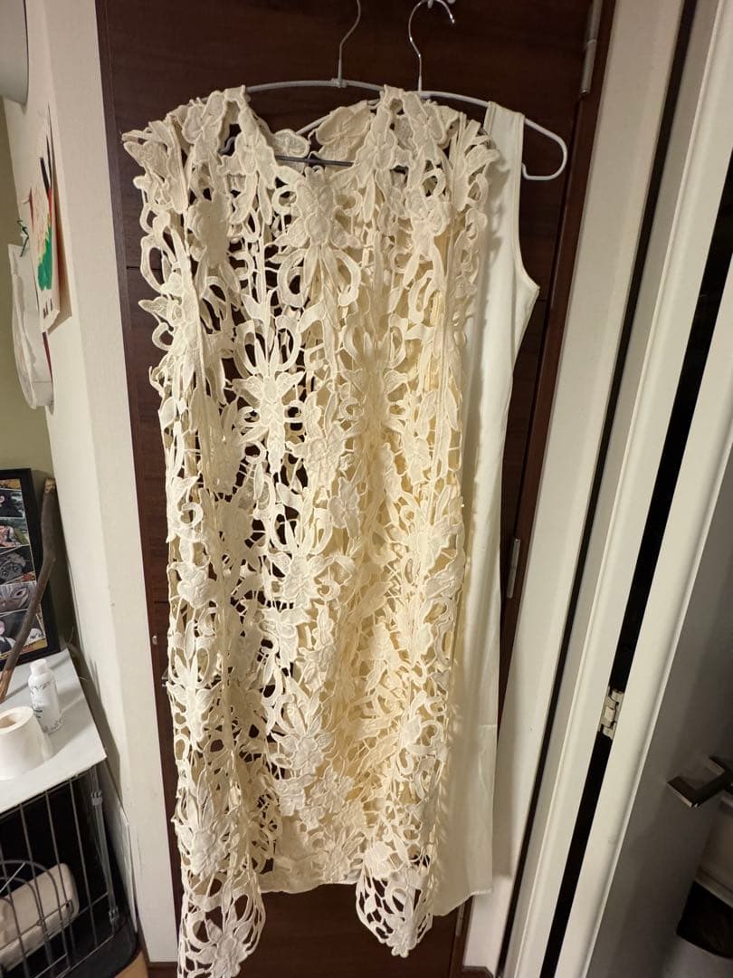 ANDREA AUBREY レースレイヤードワンピース　セレモニードレス