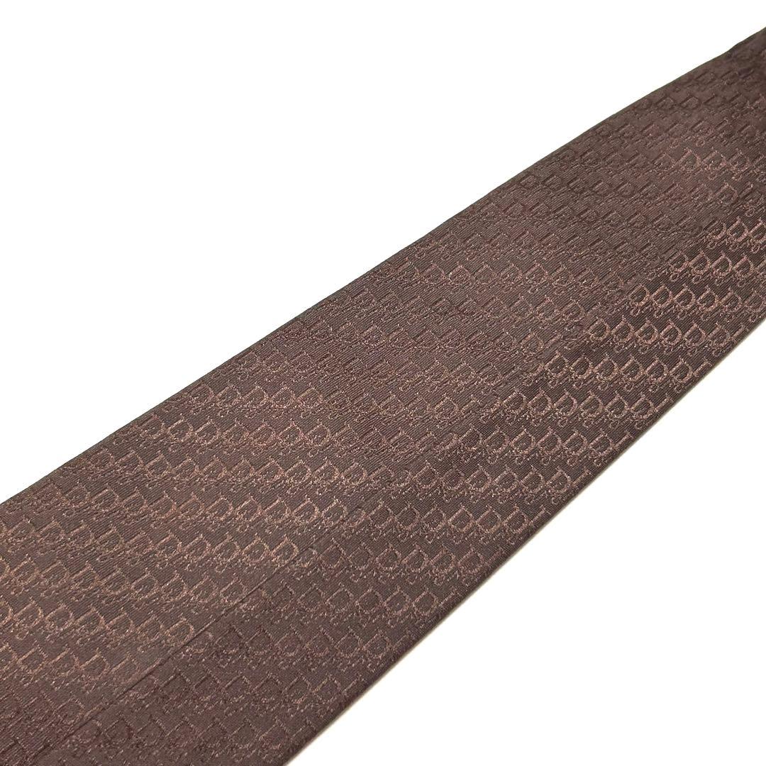 【美品✨】クリスチャンディオール ネクタイ ブラウン トロッター オブリーク