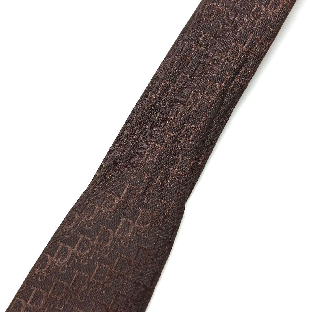 【美品✨】クリスチャンディオール ネクタイ ブラウン トロッター オブリーク