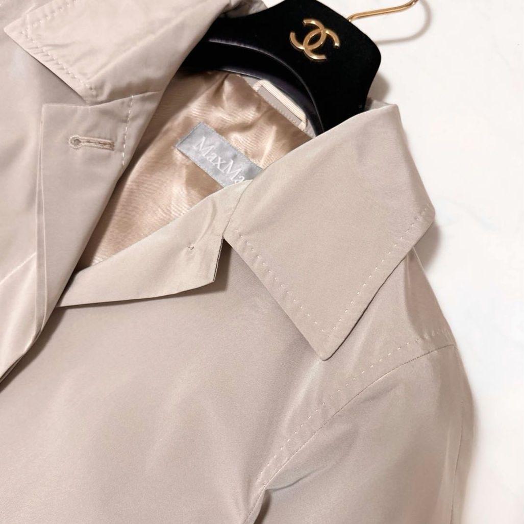 美品✨ マックスマーラ　ロングコート　薄手　スプリング　40　ベージュ　ゆったり